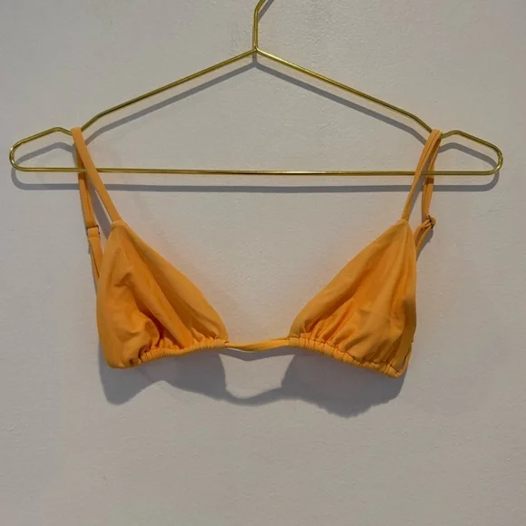 Bright Swimwear Yellow Triangle Bikini Top Size Small - Picture 2 of 9